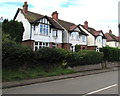 Houses behind hedges, Hereford Road, Leominster