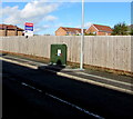 Dark green cabinet on the north side of Chester Road, Buckley