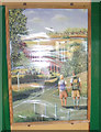 TL9033 : Artwork in Bures Railway Station Waiting Room by Geographer