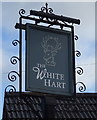 Sign for the White Hart, Broadoak