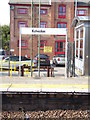 TL8619 : Kelvedon Railway Station sign by Geographer