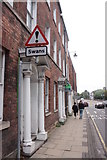 SO8454 : Beware of Swans Road Sign by Nigel Mykura