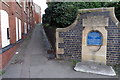 Temperance fountain and footpath to church street