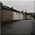 Backward-facing row of houses, Pentwyn Road, Pentwyn, Torfaen