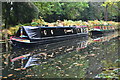 Narrowboats In a leafy spot at Mytchett