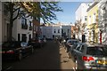 View back along Farm Place to Uxbridge Street