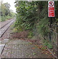 Warning - Do not trespass on the railway, Heath Low Level station, Cardiff