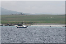 HY4830 : Fishing boat passing Mae Banks by Bill Boaden