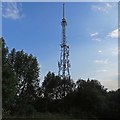 Communications mast near Unstone