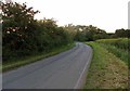 Wysall Road northwards from Wysall Road Farm