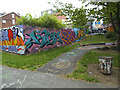 SE2834 : Urban mural off Rosebank Road by Stephen Craven