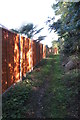 Bridleway by back garden fences