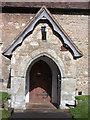 TQ6858 : St Peter & St Paul Church Door in Leybourne, Kent by John P Reeves