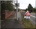 Signs at the NW end of Northern Avenue railway bridge, Whitchurch, Cardiff