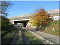 Guided busway closure: the A14 bridge from the south