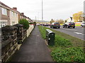 Dark green cabinet number 10 alongside Malpas Road, Newport