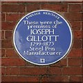 Blue plaque to Joseph Gillott