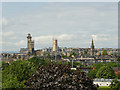 The spires of West Glasgow from Speirs Wharf