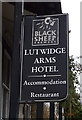SD0799 : Sign for the Lutwidge Arms Hotel, Holmrook by JThomas