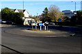 Roundabout at the junction of two A roads in Carmarthen