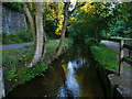 Former mill race below Queen Margaret Bridge