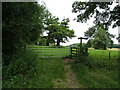 Field entrance and footpath off National Cycle Route 45