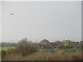 Helicopter flying over Pulley Farm