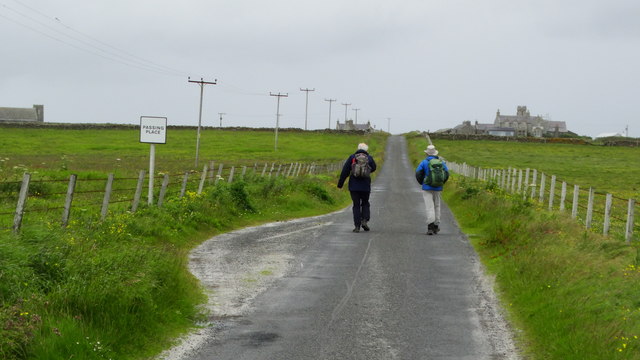 On North Ronaldsay - walking from the jetty towards Holland 