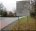 Bilingual Cambrian Way direction sign, Brecon