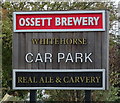 Sign for the White Horse public house, Emley 