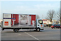 B&Q lorry in car park, West Thurrock