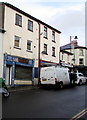 Damaged nameboard at 29A Broad Street, Blaenavon