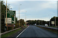 Southbound A78 approaching Eglinton Interchange