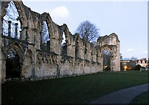 SE5952 : St Mary's Abbey, York, at twilight by Alan Murray-Rust