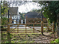 Footpath from Lock Lane reaches Pyrford Road