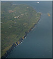 Islandmagee coast from the air