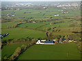 Buildings on Ballyrobin Road from the air