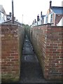 Alleyway between the terraces of East and West Grove Roads, Exeter