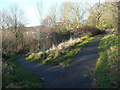 Path junction off the end of Bank Street, Brighouse