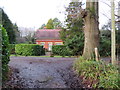 Footpath on driveway near East Grinstead