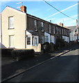 Row of houses at the northern end of North Street, Abergavenny