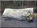 Carved bench beside the Stocksfield Burn