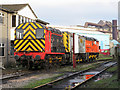 Diesel shunter locomotives at the Celsa steelworks