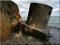 SZ0382 : Pillbox on the beach at Redend Point, Studland by Phil Champion