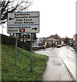 Directions sign alongside the B4231 Bream Road, Lydney