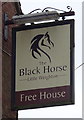 Sign for the Black Horse, Little Weighton