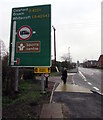 Directions sign on the approach to High Street, Lydney