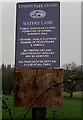 Lydney Park Estate notice, Watery Lane, Lydney