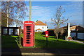 TA1842 : Elizabeth II postbox and telephone box on Main Street, Great Hatfield by JThomas