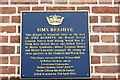 Memorial plaque to HMS Beehive on the Port of Felixstowe